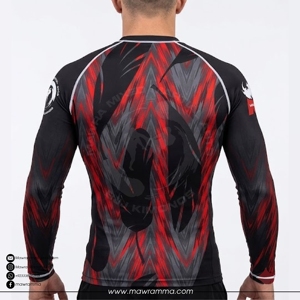 Rashguards à manches courtes personnalisés de haute qualité avec logo sublimé, pour hommes, extensibles dans 4 directions, respirants, pour la gym, la course à pied, la course de fitness, chemises de compression - Product Image 2