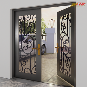 Descubra las elegantes y modernas puertas de acero para puertas de entrada de casas que combinan resistencia, belleza y durabilidad - Product Image 6