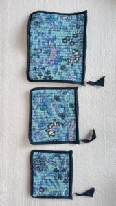 กระเป๋าผ้าควิลท์ผ้าฝ้ายพิมพ์ลายเป็นชุด3ชิ้นเหมาะสำหรับร้านขายในบ้าน - Product Image 4