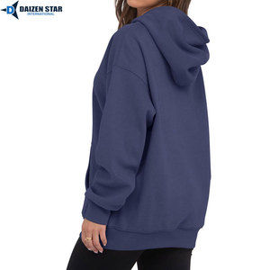 Sudadera con Capucha Ecológica para Mujer, Color Sólido, 100% Algodón, Acabado Lavado, Secado Rápido, Transpirable, Bordado 3D - Product Image 2
