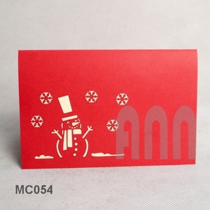 Custom Christmas Guitar 3D Laser Cut <b>Paper</b> Greeting Cards Offset Printing <b>Handmade</b> in Vietnam for Christmas Day - Product Image 1