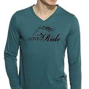 T-shirts personnalisés en coton pour hommes T-shirts à manches courtes et col en V avec couleurs personnalisées ou logo imprimé T-shirt en coton pour hommes - Product Image 2