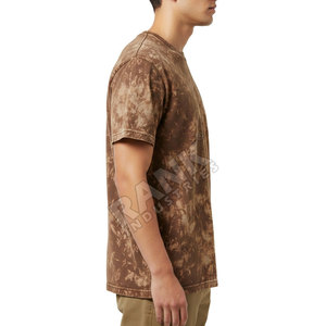 เสื้อยืดผู้ชายสไตล์ล่าสุด ผ้าฝ้าย ย้อมสีแบบแอซิดวอช แขนสั้น ใส่สบายๆ ในฤดูร้อน เสื้อยืดลำลองผู้ชาย ย้อมสีแบบแอซิดวอช - Product Image 4
