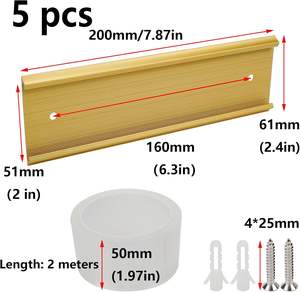 Traditional Brass <b>Name</b> <b>Plate</b> Holder Wall Mount Office <b>Door</b> <b>Name</b> <b>Plates</b> OEM Manufacturer Supply Gold-Plated Antique Finish - Product Image 4