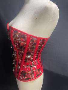 Hauts de corset vintage pour femmes, grande taille, vêtements de forme sexy overbust, nouvelle édition, corset de borcade moderne pour femmes - Product Image 2