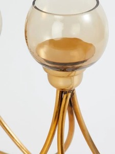 High Quality Round Glass <b>Candle</b> Jar with Metal <b>Lantern</b> Best Price <b>Large</b> Size Home Hotel Decoration New Design Wax <b>Candle</b> Holder - Product Image 3