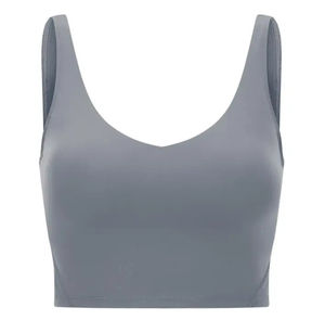 Camiseta corta informal de talla grande para mujer, Sujetador deportivo acolchado con logotipo de gimnasio, Top corto de algodón ajustado para niñas XS transpirable - Product Image 4