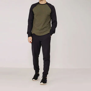 Premium Logo Raglan <b>Long</b> <b>Sleeve</b> <b>Top</b> Mens Classic Urban Baseball Wear 100% Cotton Durable Solid Layer Blank Standard - Product Image 2