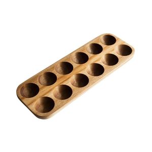 Acacia Wooden Natural Polish portable Stand Decorative <b>Egg</b> Tray Server & Serving Handle Dishwasher Safe Kitchen Utensil - Product Image 6
