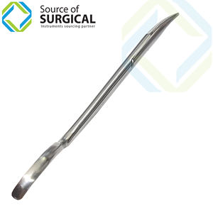 Ciseaux à couronne droits et incurvés 110 mm en acier inoxydable de haute qualité non stériles BEEBE Ciseaux à couronne incurvés à large motif pointu - Product Image 2