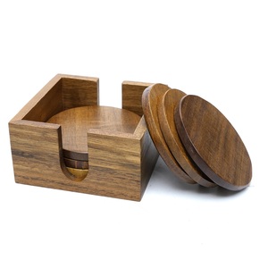 Posavasos de madera redondos impresos personalizados de calidad superior para tazas de café para fiestas en casa y decoración de restaurante Venta caliente - Product Image 2