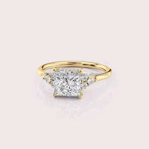 Indian Exporter Moissanite Engagement Ring for Bridal Accessories Wedding Ceremony Anniversary Celebration Available For Sale - Product Image 4