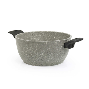Casserole en aluminium antiadhésive de haute qualité, fabrication italienne, revêtement granit épais, pour soupes et sauces, compatible induction et gaz - Product Image 1