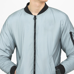 High Quality Customized Size Men's Lightweight Waterproof Coated Bomber Jacket Custom Front Premium Winter Stand Collar High - Product Image 2