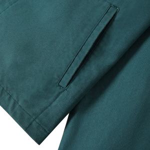 Veste de travail d'hiver épaisse en denim coton/polyester avec logo personnalisé, col rabattu, broderie vintage usée, boutons recouverts, pour homme - Product Image 4