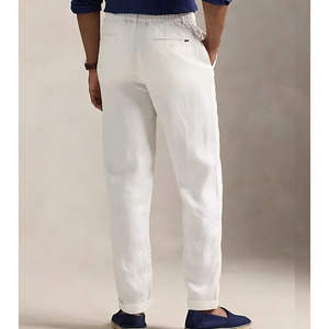 <span class=keywords><strong>Pantaloni</strong></span> <span class=keywords><strong>di</strong></span> <span class=keywords><strong>lino</strong></span> 100% <span class=keywords><strong>da</strong></span> <span class=keywords><strong>uomo</strong></span> personalizzati <span class=keywords><strong>pantaloni</strong></span> Casual a vita media - Product Image 2