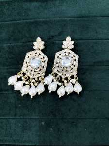 Boucles d'oreilles Kundan en alliage traditionnel Inde Bijoux pour femme - Product Image 2