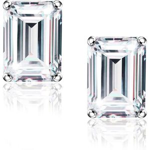 NOVAMART Fine Moissanite <b>Earrings</b> 0.5ct <b>Emerald</b> Whisper <b>Stud</b> <b>Earrings</b>-Single Piece Wholesale Export - Product Image 2