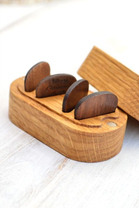 High Quality Wooden Guitar Picks <b>Box</b> with Lid Smooth Finished Solid Wood Plectrum Holder for Guitar Accessories - Product Image 3