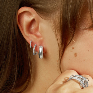 Pendientes de Plata de Ley con Circonita Blanca de 0.30ct para Regalo de Boda o Fiesta - Product Image 4