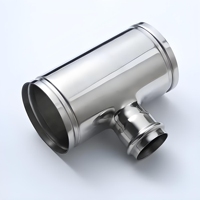 Raccord en T à double compression rainuré DN108*50 en acier inoxydable SS304 SS316L pour conduite d'eau d'incendie, OEM ODM, 0.6-2.5Mpa, surface polie