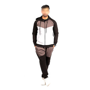 OEM 100% Coton Ensemble de survêtement unisexe Jogger Ensembles de survêtement écologiques Sweat-shirt à capuche Pantalon patchwork Impression numérique 2 en 1 Design respirant - Product Image 1