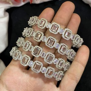 ราคาขายส่งกำไลข้อมือเจ้าสาวอินเดียชุบเงินโบราณสำหรับผู้หญิง ขนาด สี และโลโก้ตามสั่ง ดีไซน์ทันสมัย - Product Image 6