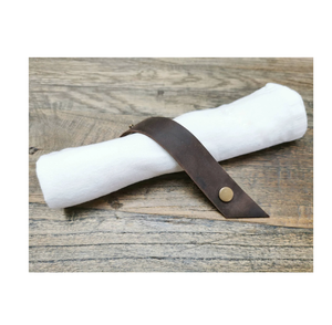 ห่วงรัดผ้าเช็ดปากหนังสไตล์เรียบง่ายและหรูหราสำหรับตกแต่งโต๊ะในโรงแรมและร้านอาหาร - Product Image 1