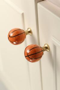 Perilla de diseño de baloncesto para armarios, cajones y puertas, manija decorativa divertida para habitación de niños, decoración del hogar y muebles temáticos deportivos - Product Image 4