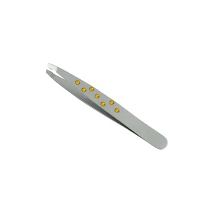 Eyebrow Tweezer <b>Kit</b> | Gold Eyebrow Tweezer Set / Retail Stands For Eyebrow Tweezers - Product Image 1