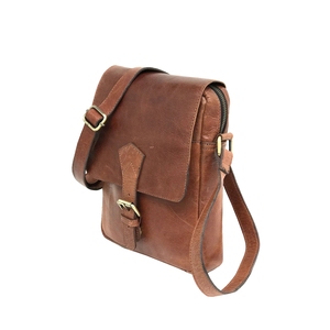 Sac en cuir véritable pour hommes couleur marron - Product Image 3