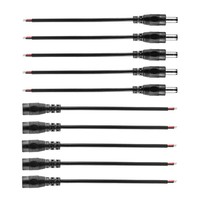 Gleichstrom kabel 5,5mm x 2,1mm Stecker Buchse 15cm schwarzes Kabel Verlängerung kabel für LED-Streifen CCTV-Kamera Computers canner Verwenden Sie Braid