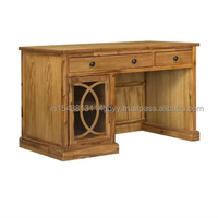Mesa de escritorio de estudio de madera de Mango, casa de campo clásica Natural, madera maciza rústica, hogar, oficina, espacio de vida primario, informal, clásico