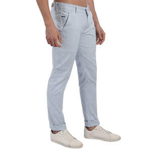 Prix raisonnable, logo personnalisé, motif droit, tissu en toile, coupe régulière, pantalon décontracté pour homme - Product Image 5