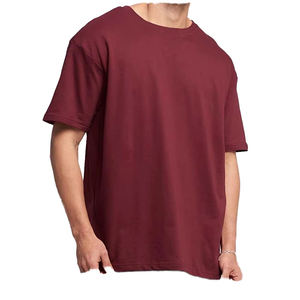 Logo personnalisé, concepteur d'écran en coton, poids lourd, séchage rapide, confortable, doux, col rond, impression unie, recadrée, t-shirt pour hommes - Product Image 1