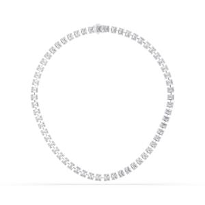 30. Collar de tenis de diamante de corte esmeralda graduado de moissanita de 1/2 quilates para su plata de ley - Product Image 1