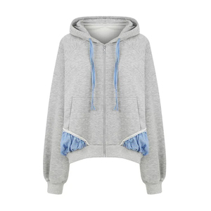 Logo personnalisé décontracté Jogging costume blanc recadrée à capuche et salon femmes survêtement 2 deux pièces ensemble pour les femmes Jogger pantalons de survêtement - Product Image 6