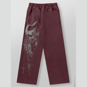 กางเกงวอร์มทรงแบ็กกี้ทรงหลวมผ้าลูกฟูกสำหรับใส่เล่นยิมใส่ได้ทั้งชายและหญิงชุดแฟชั่นบูติกออกแบบได้ตามต้องการ - Product Image 2