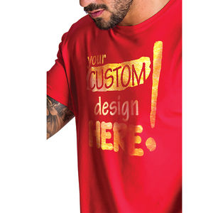 Accesorios de Ropa, Camiseta Básica con Cuello Redondo para Hombre, Algodón/Poliéster, Impresión Personalizada, Logotipo Personalizado, Patrón a Cuadros, Ecológica, de Alta Calidad - Product Image 4