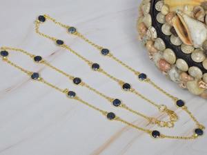 Mode coupe bleu saphir 925 en argent Sterling collier de pierres précieuses Bracelet convertible septembre pierre de naissance cadeau pour anniversaire - Product Image 5