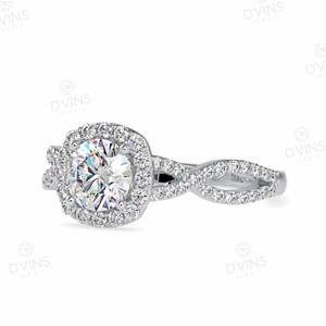 Custom Classic Shape Solitaire Gold VVS Lab Diamond Engagement Wedding Ring 100% Satisfaction Guaranteed for Anniversary Wedding - Product Image 3