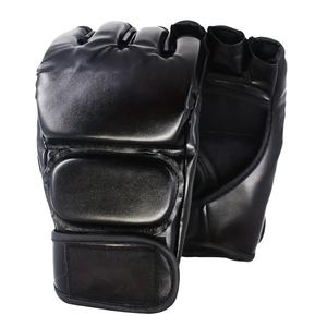 Artes marciales Grappling Training Open Palm Cuero de vaca Sparring Mitts Correa de muñeca ajustable Nuevos guantes MMA al por mayor - Product Image 6