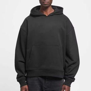 Sudadera con capucha pesada de algodón 100% para hombre de tamaño personalizado 500 Gsm ropa de calle en blanco Vintage de alta calidad teñida por fabricantes - Product Image 1