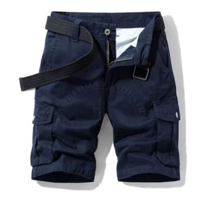 Pantalones cortos personalizados de algodón con múltiples bolsillos para hombre, ropa de calle a la moda, característica de secado rápido, conjuntos de pantalones cortos cargo multibolsillos de lona de malla informal - Product Image 4