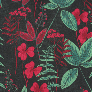 Productos textiles para el hogar de Mantel negro con diseño de estampado de hojas de color rojo 150X220 cm 210gsm 100% algodón hecho en La India - Product Image 2