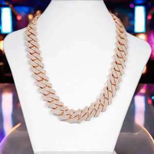 Collar Personalizado de Cadena Cubana de Tres Hileras de 18 mm con Diamantes de Imitación Moissanite, Plata 925, Estilo Hip-Hop, para Fiestas, Promocional - Product Image 6