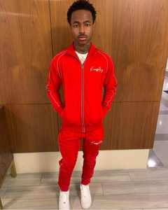 Ropa deportiva con logotipo personalizado de alta calidad, gimnasio, Fitness, tecnología, chándales de entrenamiento polar, conjunto de dos piezas para hombre, chándal, traje para correr para hombre - Product Image 3