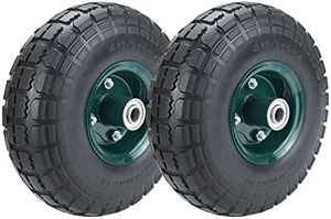 Roda Pengganti Gerobak Dorong 4.10/3.50-4, Baja/Plastik, Roda Karet Pneumatik 10 Inci 2/4PR - Product Image 2