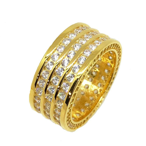 Trendy Mossanite Diamond Full Diamond Hip Hop 14K Gold Anillos de joyería de moda para hombres Anillo de Bodas de compromiso - Product Image 5