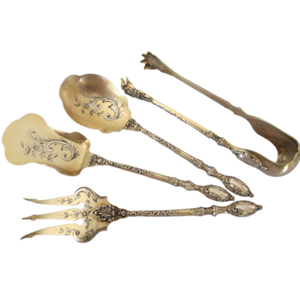 Ensemble de couverts couverts en acier inoxydable moderne poli or avec miroir élégant avec poignée en émail - Product Image 5